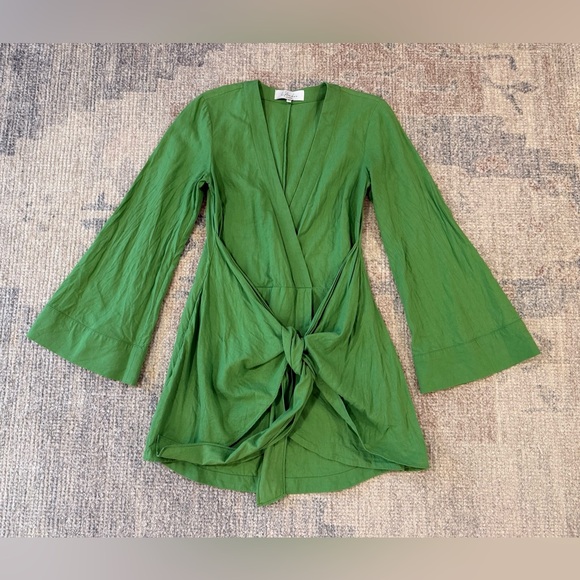 L'Academie "Janeiro" Mini Dress in Lime - size XS - Picture 2 of 5